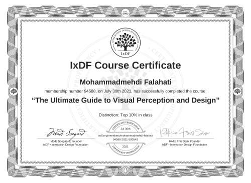 The Ultimate Guide to Visual Perception and Design certificate