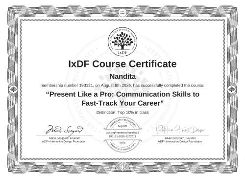 Present Like a Pro: Communication Skills to Fast-Track Your Career certificate