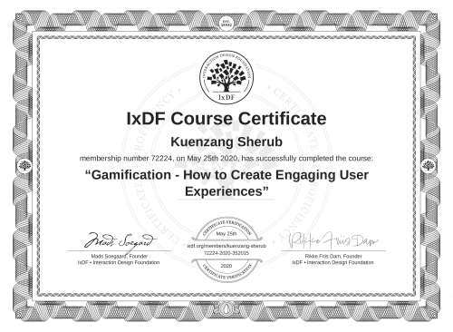 Gamification - How to Create Engaging User Experiences certificate