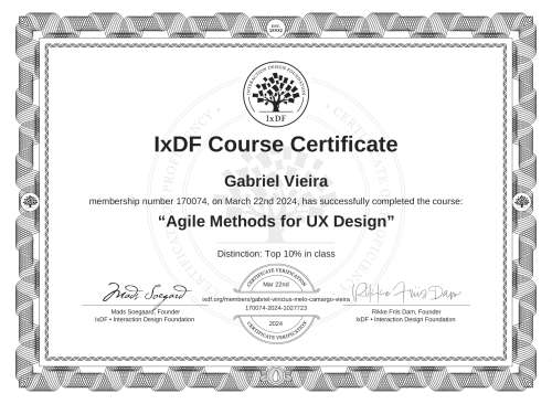 Agile Methods for UX Design certificate