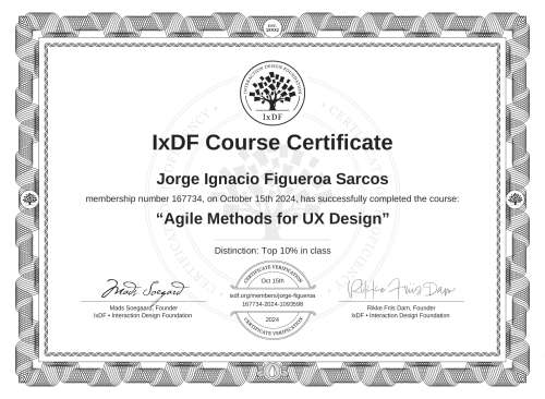 Agile Methods for UX Design certificate