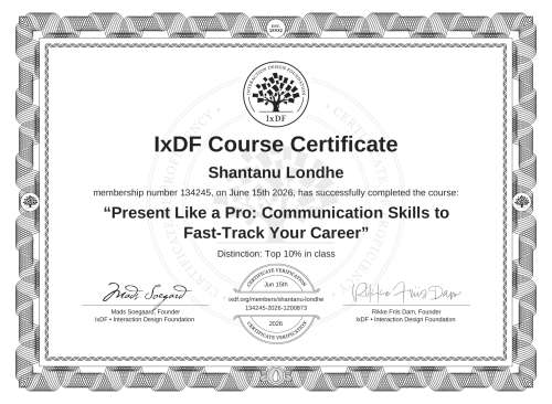 Present Like a Pro: Communication Skills to Fast-Track Your Career certificate