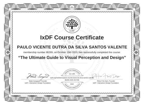 The Ultimate Guide to Visual Perception and Design certificate