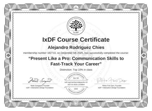 Present Like a Pro: Communication Skills to Fast-Track Your Career certificate