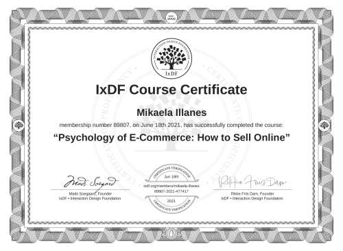 Psychology of E-Commerce: How to Sell Online certificate