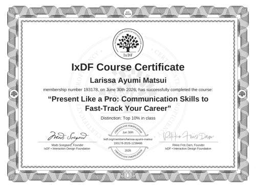 Present Like a Pro: Communication Skills to Fast-Track Your Career certificate