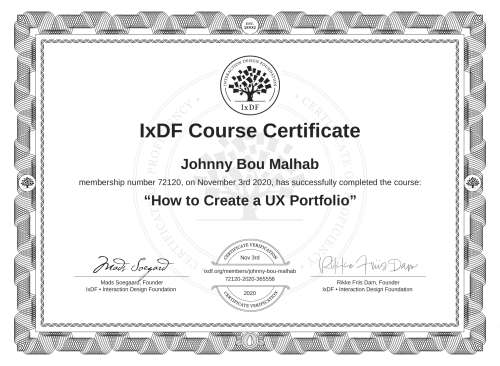 How to Create a UX Portfolio certificate