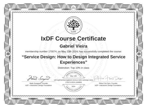 Service Design: How to Design Integrated Service Experiences certificate