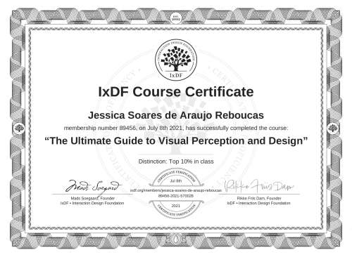 The Ultimate Guide to Visual Perception and Design certificate