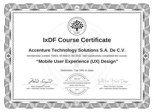 Mobile User Experience (UX) Design certificate