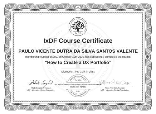 How to Create a UX Portfolio certificate