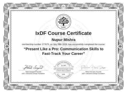 Present Like a Pro: Communication Skills to Fast-Track Your Career certificate
