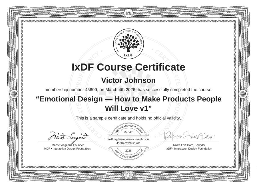 Course Certificate Example