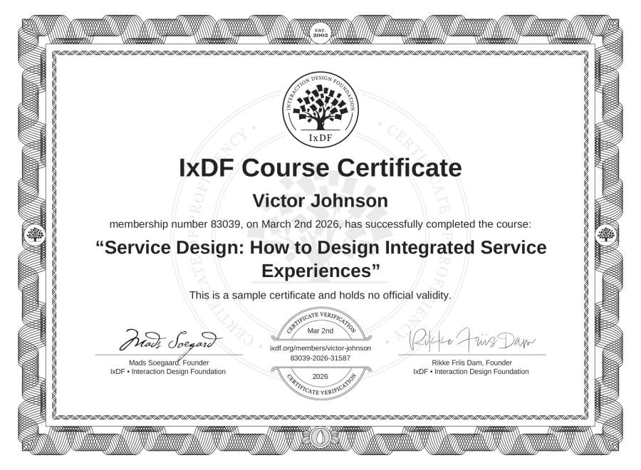 Course Certificate Example