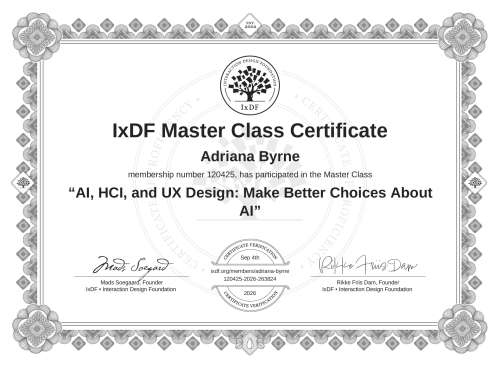 AI, HCI, and UX Design: Make Better Choices About AI certificate