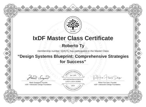 Design Systems Blueprint: Comprehensive Strategies for Success certificate