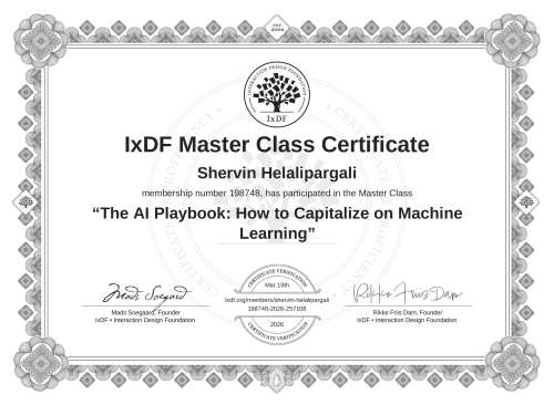 The AI Playbook: How to Capitalize on Machine Learning certificate