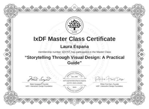 Storytelling Through Visual Design: A Practical Guide certificate