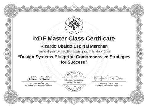Design Systems Blueprint: Comprehensive Strategies for Success certificate