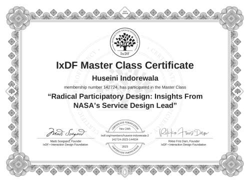 Radical Participatory Design: Insights From NASA’s Service Design Lead certificate