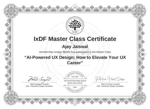 AI-Powered UX Design: How to Elevate Your UX Career certificate