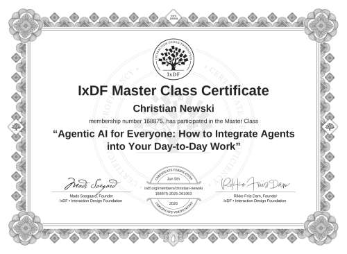 Agentic AI for Everyone: How to Integrate Agents into Your Day-to-Day Work certificate