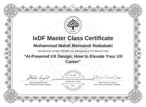 AI-Powered UX Design: How to Elevate Your UX Career certificate