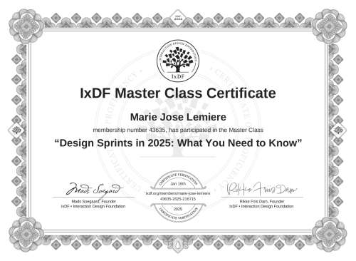 Design Sprints in 2025: What You Need to Know certificate