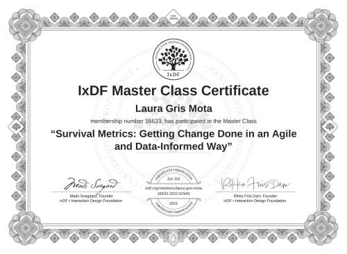 Survival Metrics: Getting Change Done in an Agile and Data-Informed Way certificate