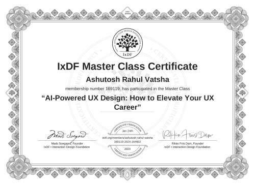 AI-Powered UX Design: How to Elevate Your UX Career certificate