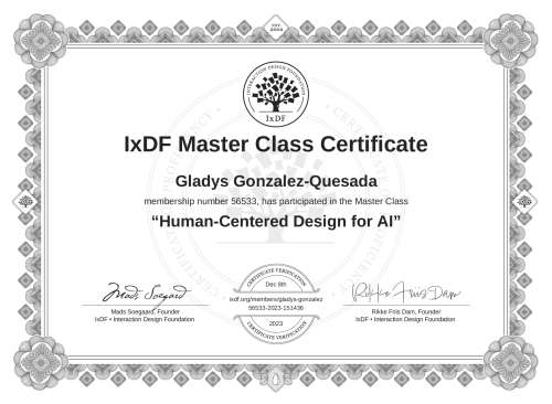 Human-Centered Design for AI certificate