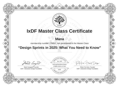 Design Sprints in 2025: What You Need to Know certificate