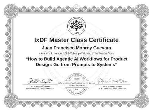 How to Build Agentic AI Workflows for Product Design: Go from Prompts to Systems certificate