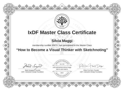 How to Become a Visual Thinker with Sketchnoting certificate