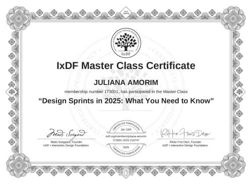 Design Sprints in 2025: What You Need to Know certificate