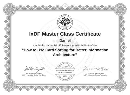 How to Use Card Sorting for Better Information Architecture certificate