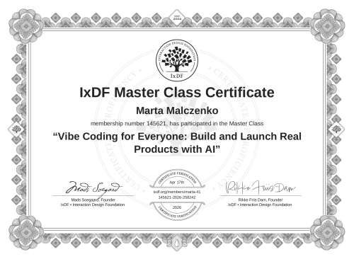 Vibe Coding for Everyone: Build and Launch Real Products with AI certificate
