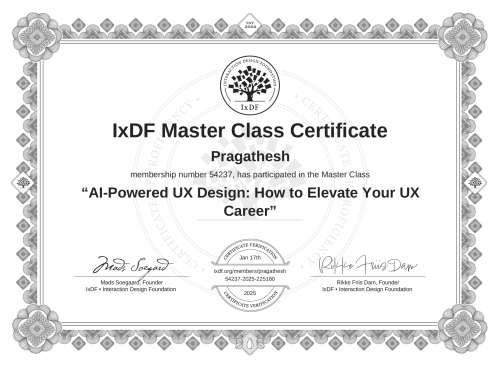 AI-Powered UX Design: How to Elevate Your UX Career certificate