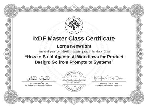 How to Build Agentic AI Workflows for Product Design: Go from Prompts to Systems certificate