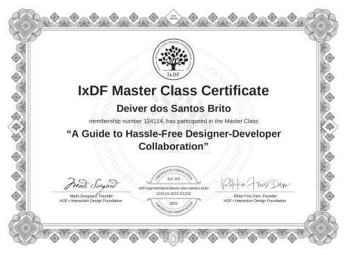 A Guide to Hassle-Free Designer-Developer Collaboration certificate