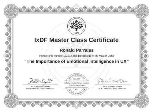 The Importance of Emotional Intelligence in UX certificate