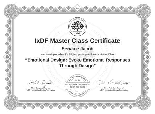 Emotional Design: Evoke Emotional Responses Through Design certificate