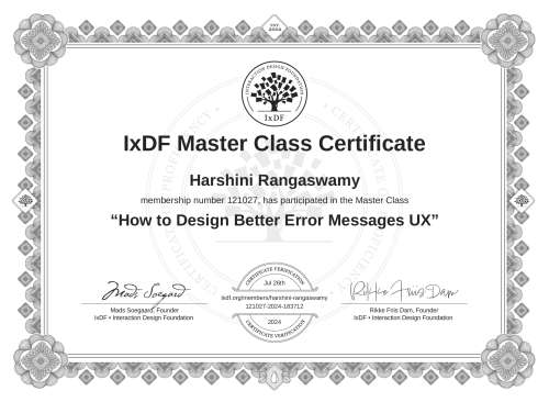 How to Design Better Error Messages UX certificate