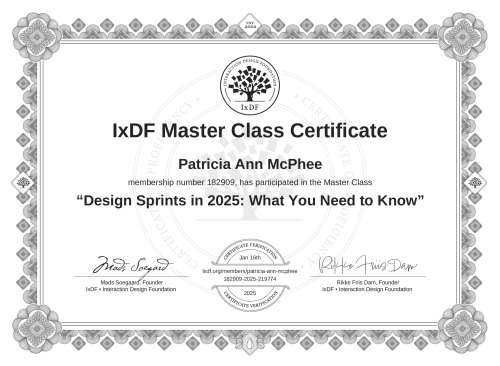 Design Sprints in 2025: What You Need to Know certificate