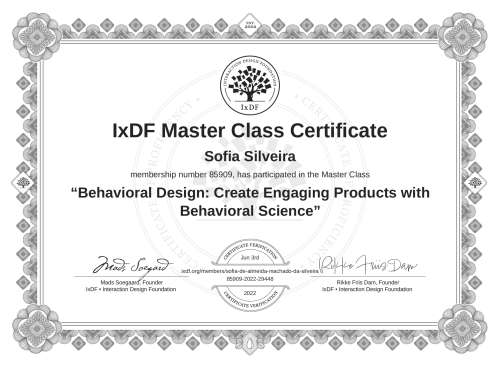 Behavioral Design: Create Engaging Products with Behavioral Science certificate