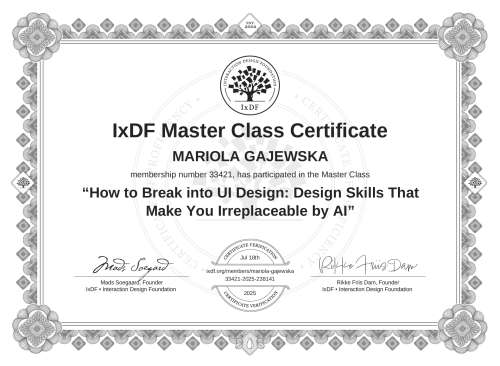 How to Break into UI Design: Design Skills That Make You Irreplaceable by AI certificate