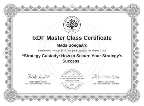 Strategy Custody: How to Secure Your Strategy's Success certificate