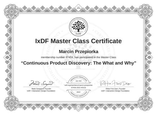 Continuous Product Discovery: The What and Why certificate