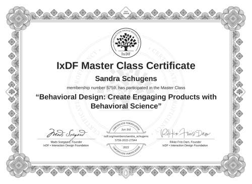 Behavioral Design: Create Engaging Products with Behavioral Science certificate