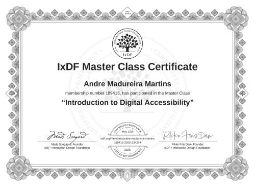 Introduction to Digital Accessibility certificate